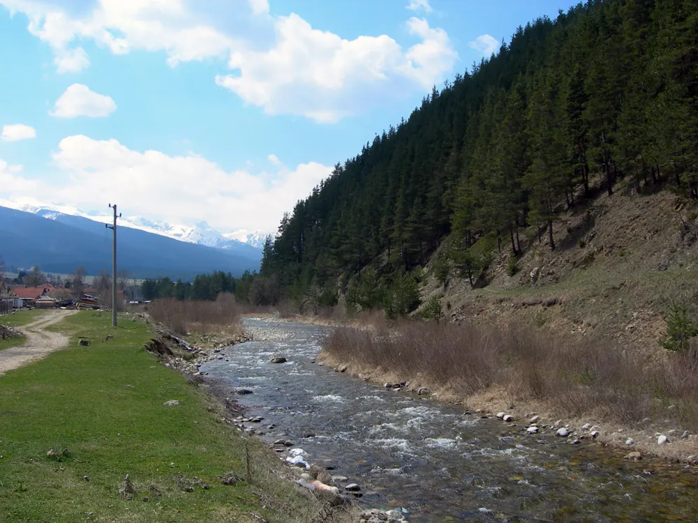 Река Черни Искър край село Говедарци в подножието на Рила