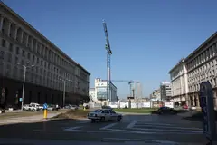 Площад „Независимост“ в София със сградите на държавната администрация