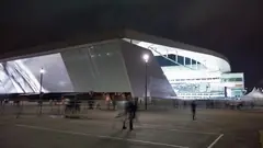 Стадион „Арена Коринтианс“ в Сао Пауло, където Аржентина победи Швейцария през 2014 г.