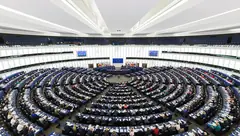 Пленарната зала на Европейския парламент в Страсбург