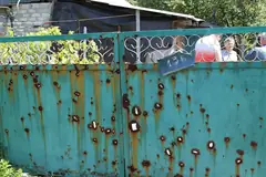 Разрушения в Авдеевка след боевете през 2017 г.
