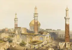 Историческа илюстрация на светилището Имам Хусейн в Карбала
